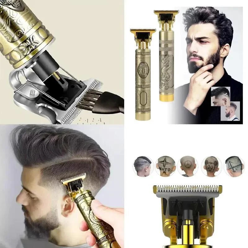 Máquina De Cortar Cabelo Para Barba Masculina Designer Aleatório Elétrico Profissional