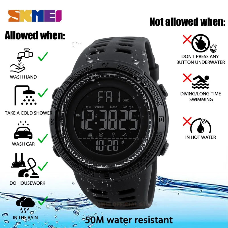 Relógio Multisports SKMEI Multifuncional Waterproof Digital Watch