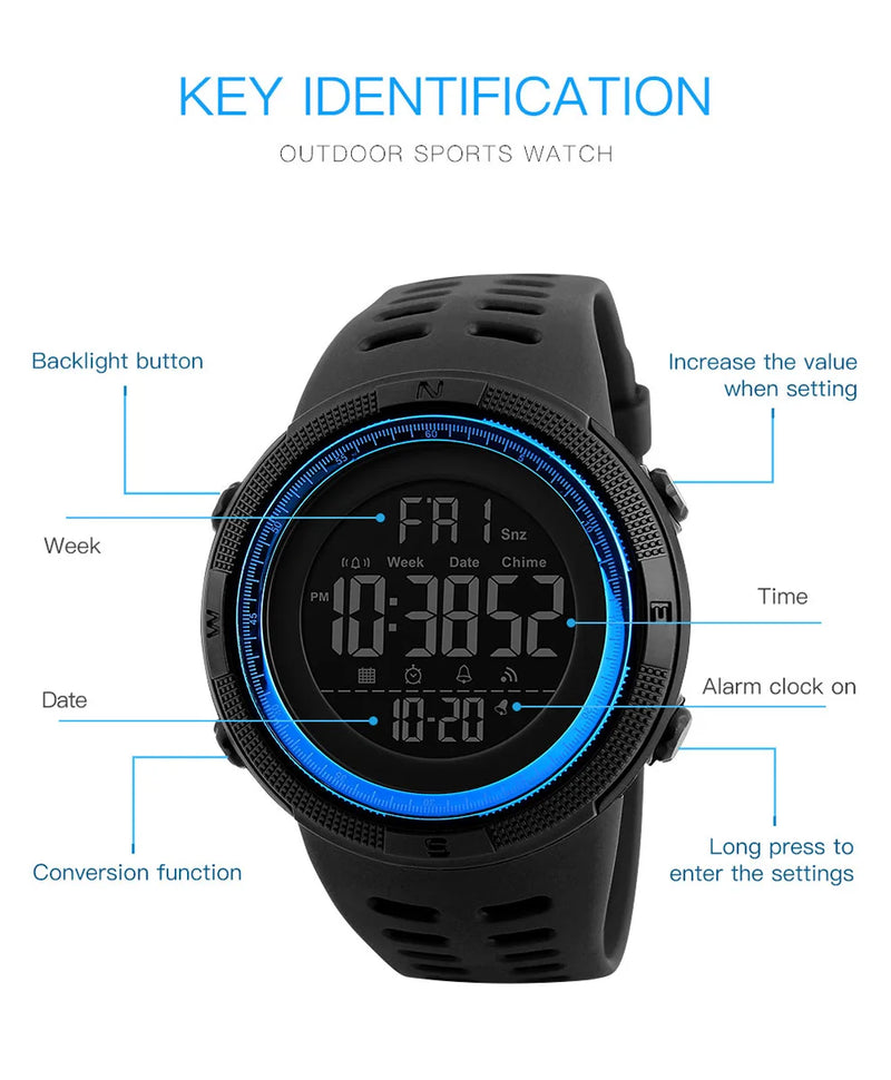 Relógio Multisports SKMEI Multifuncional Waterproof Digital Watch